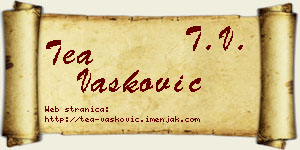 Tea Vasković vizit kartica